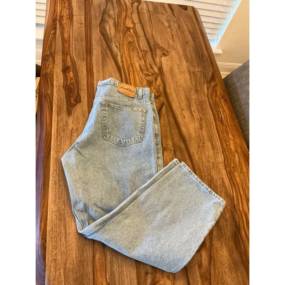 Levi Strauss Signature Mens 44x30 Light Wash Regular Fit 100 Cotton Jeans
